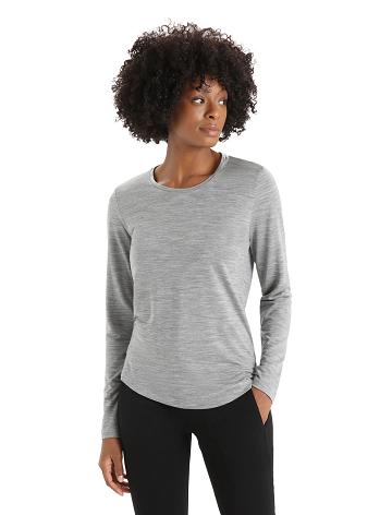 Long Sleeve Icebreaker Merino Sphere II T-Shirt Femme Grise | FR 1643AHKP